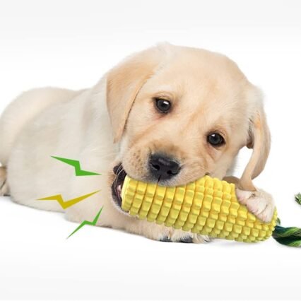 Carllg Dog Chew Toys for Aggressive Chewers, Indestructible Tough Durable Squeaky Interactive Dog Toys, Puppy Teeth Chew Corn Stick Toy for Small Medium Large Breed