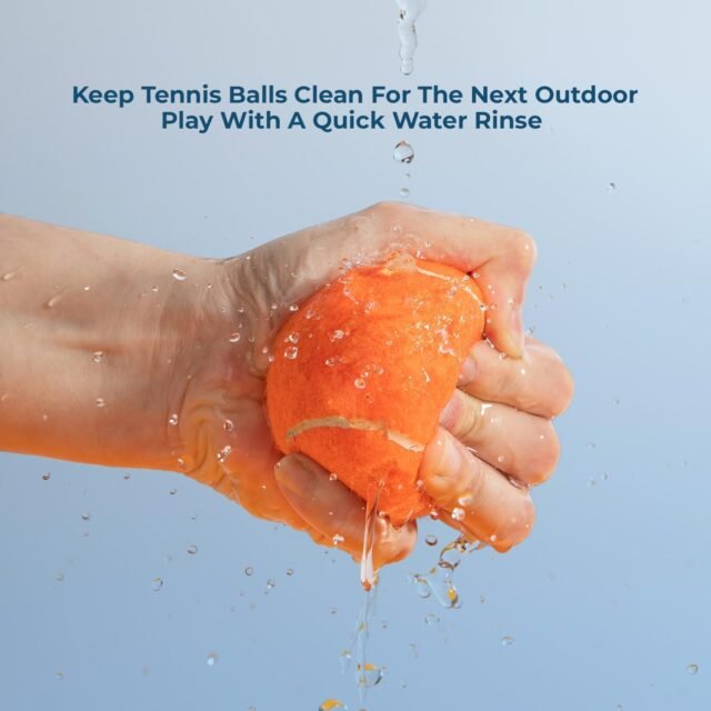 Best Pet Supplies Squeaky Tennis Toys for Dogs, 4-Pack, Heavy-Duty Interactive Pet Toys for Throwing and Fetching, Supports Exercise and Natural Behavior Training, Durable - Small - Image 3