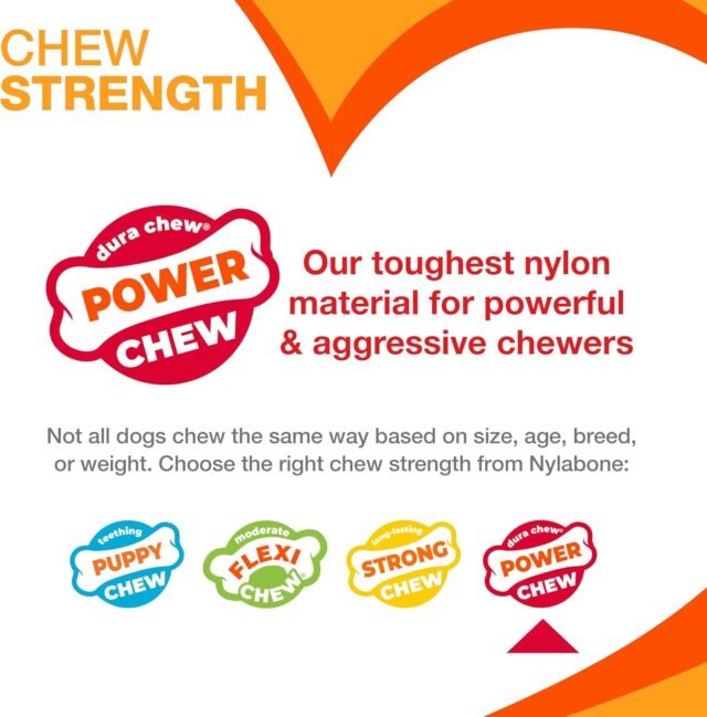 Nylabone Customer Favorites Power Chew Toy Bundle for Dogs, Indestructible Dog Toys for Aggressive Chewers, Pack of 3 Dog Toys, Flavor Medley, Large Dogs - Up to 50 lbs, 3 Pack - Image 9