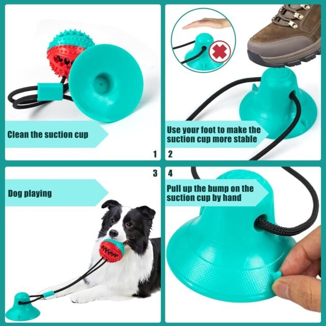 Dog Toys Dog Chew Toys for Aggressive chewers, Puppy Dog Training Treats Teething Rope Toys for Boredom Dog Puzzle Treat Food Dispensing Ball Toys for Puppies Teething (Blue) - Image 7