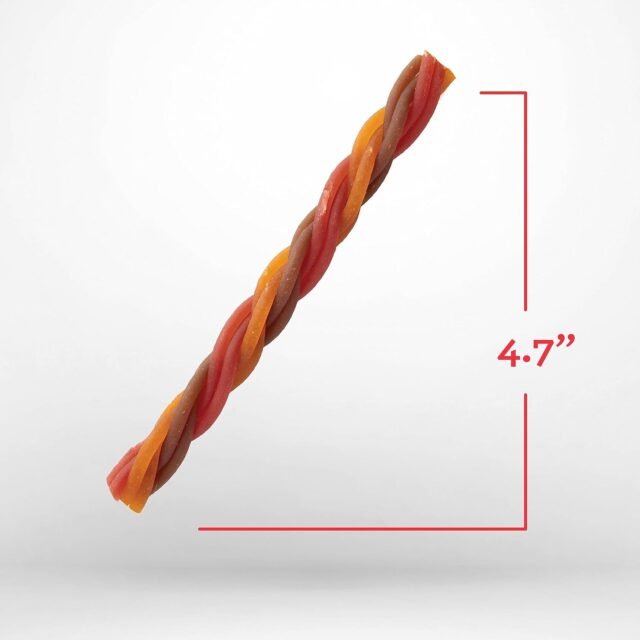 Dreambone Triple Flavor Twisties, 25 Count, Rawhide-Free Dog Chews Made with Real Beef, Pork & Chicken, 7.05 Ounce (Pack of 1) - Image 3