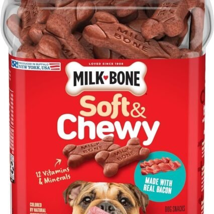 Milk-Bone Soft & Chewy Dog Treats Made with Real Bacon, 25 Ounce