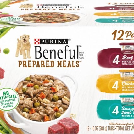 Purina Beneful Gravy Wet Dog Food Variety Pack, Prepared Meals Stew - (12) 10 oz. Tubs