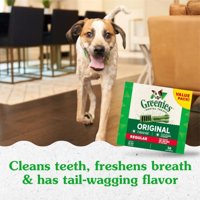 Greenies Original Regular Dental Dog Treats, 36 oz. Pouch (36 Treats) - Image 6