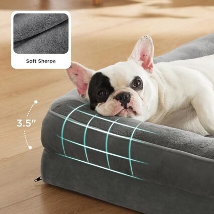 Bedsure Orthopedic Dog Bed Medium Size Dogs