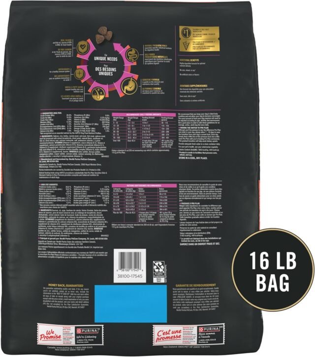 Purina Pro Plan Sensitive Skin and Stomach Dog Food Dry, Adult Salmon & Rice Formula, Digestive Health - 16 lb. Bag - Image 5