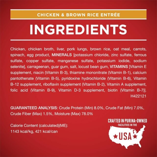 Purina ONE Classic Ground Chicken and Brown Rice, and Beef and Brown Rice Entrees Wet Dog Food Variety Pack - (Pack of 6) 13 oz. Cans - Image 6